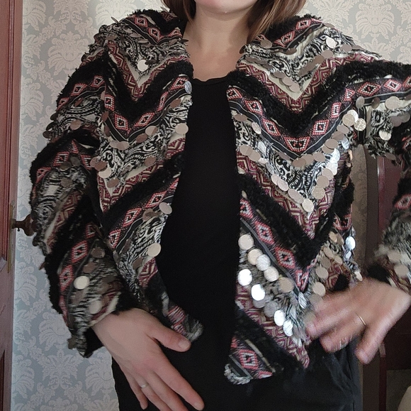 NWOT Boho unique detailing open jacket/blazer - Picture 8 of 8
